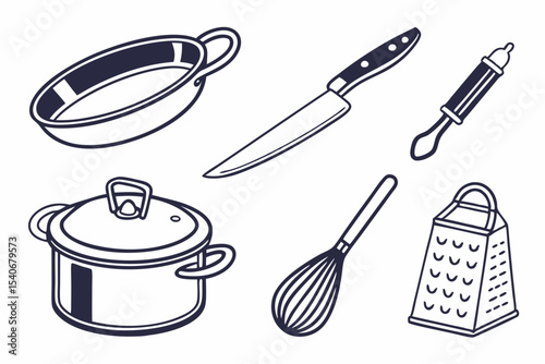 set of kitchen tools