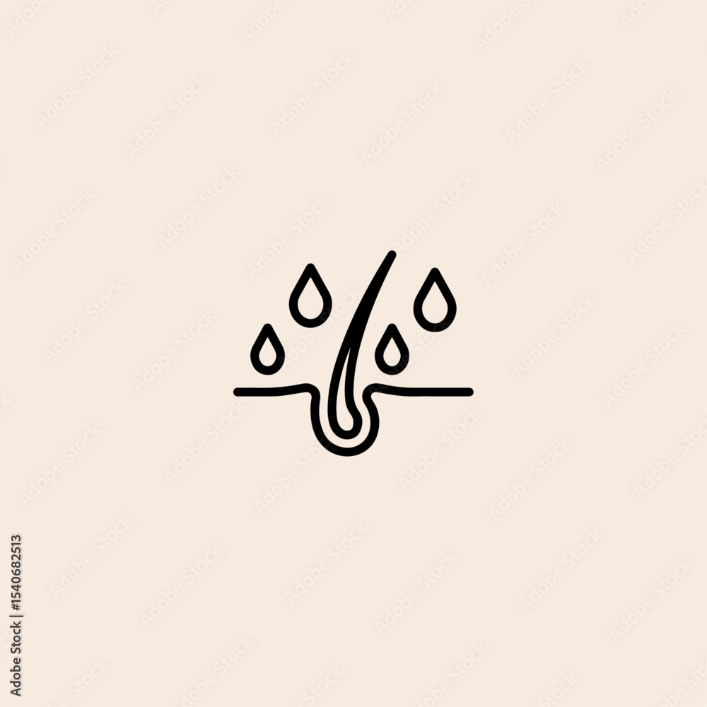 Obraz premium Hair icon flat vector design. 
