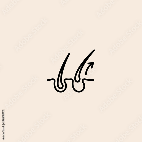Hair icon flat vector design. 