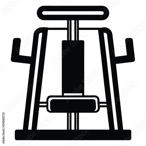Chest press machine isolated on white background for strength training