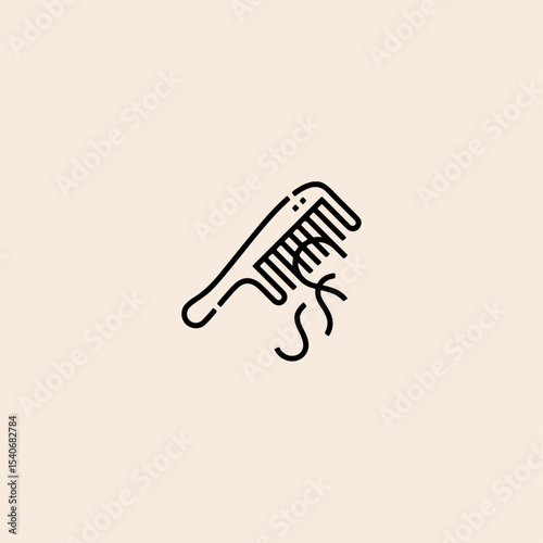 Hair Brush icon flat vector design. 
