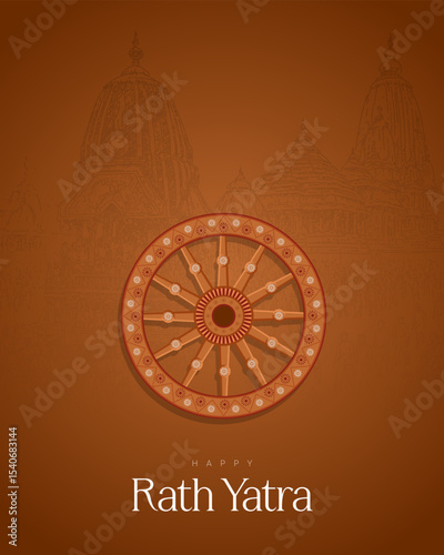 Illustration of the Rath Yatra festival celebrating Lord Jagannath’s chariot procession. Ideal for spiritual artwork, Indian religious posters, festival banners, and social media graphics