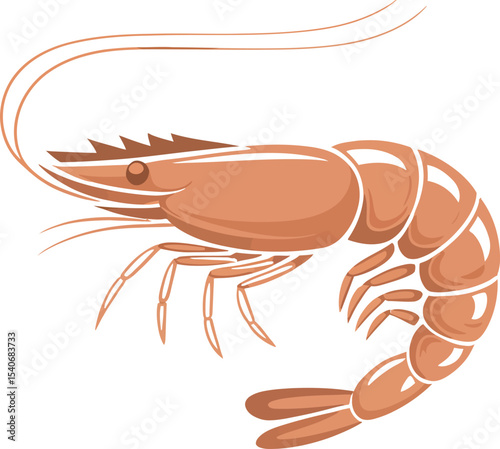 Shrimp Silhouette Vector
