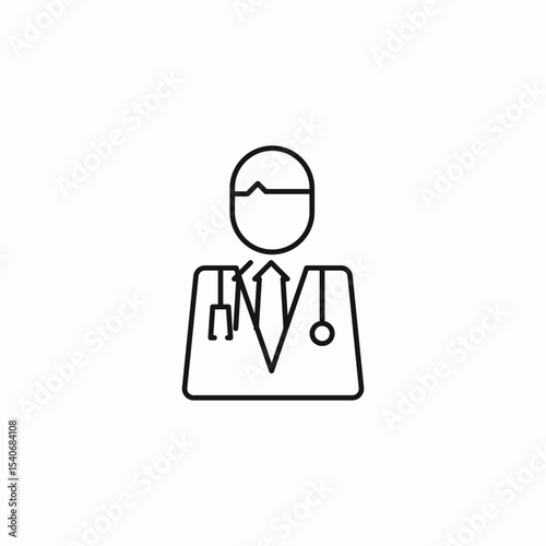 male doctor stethoscope icon sign vector