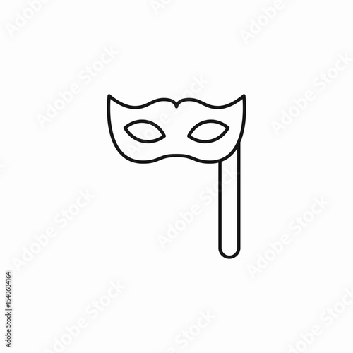 masquerade party mask icon sign vector
