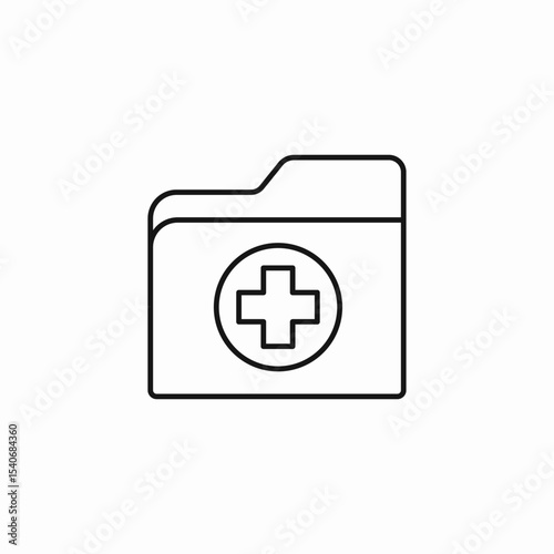 medical folder aid icon sign vector