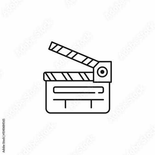 movie clapper board icon sign vector