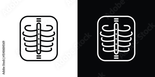 X ray icon design. simple stroke line vector icon set