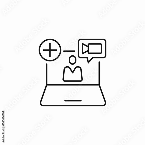 online webinar meeting icon sign vector