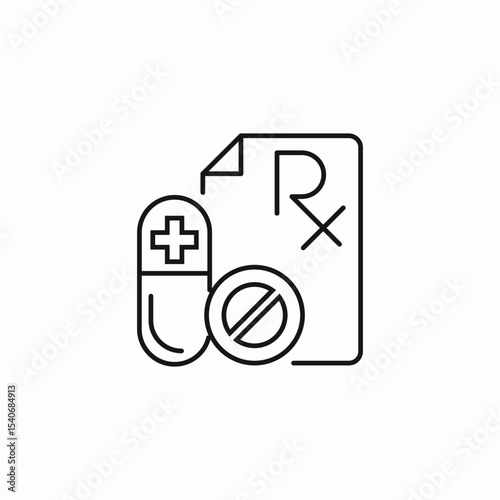 prescription medicine drugs icon sign vector