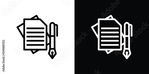 Wills and trusts icon design. simple stroke line vector icon set