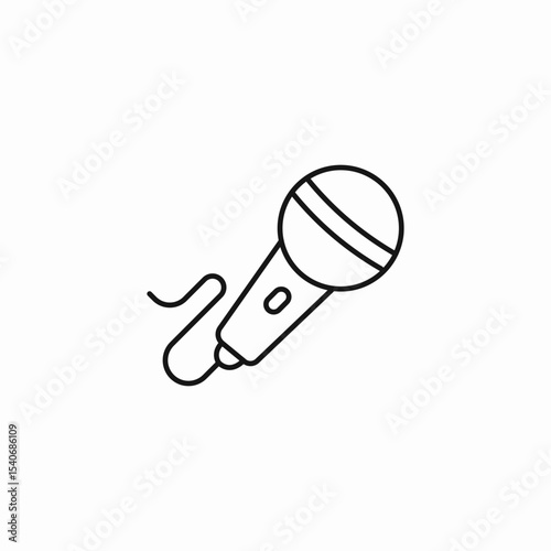 wired microphone  icon sign vector