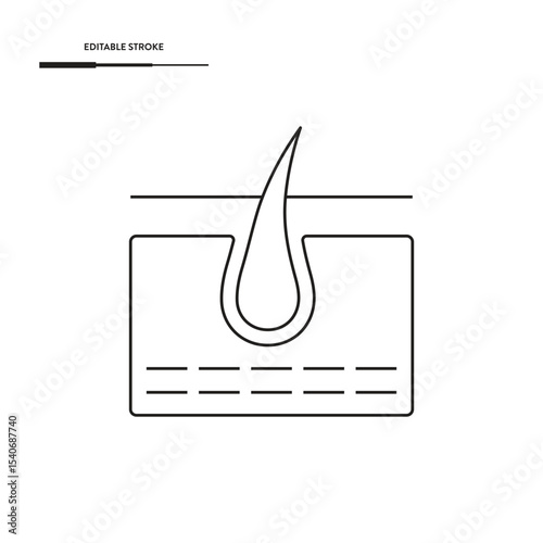 Structure Of The Skin Icon Vector Design.