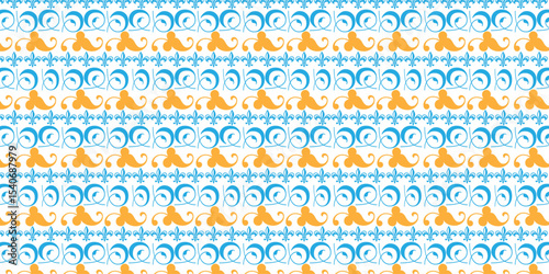 Abstract seamless patterns feature floral and geometric designs, perfect for vintage retro textile, wallpaper, or decorative paper