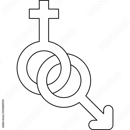 Gender symbol icon single icon vector illustration