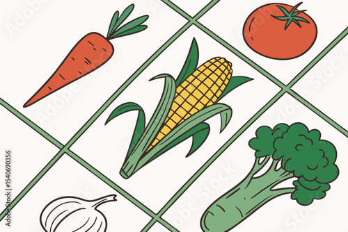 set of vegetables