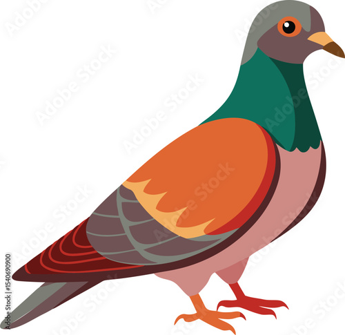 Premium quality Passenger pigeon vector illustration design, Vector of  Passenger pigeon, Modern and colorful vector art of Passenger pigeon