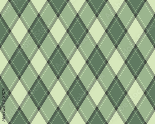 Argyle pattern of geometric rhombus. Harlequin check wallpaper design. Classic diamond shaped textile material for web background, print fabric clothing, sweater, wrapping paper, gift card, invitation