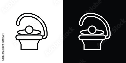 Solarium icon design. simple stroke line vector icon set