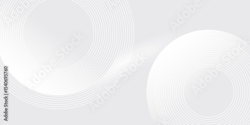 Abstract white glowing geometric lines on gray background, vector illustration eps10