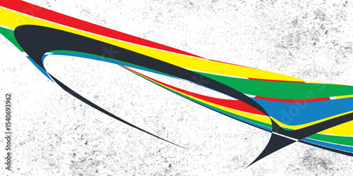 Five Color Lines Dynamic Design Colorful modern illustration. vector eps 10.