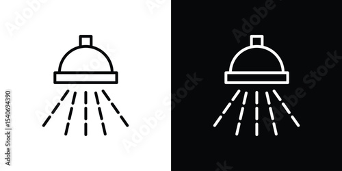 Shower down icon design. simple stroke line vector icon set