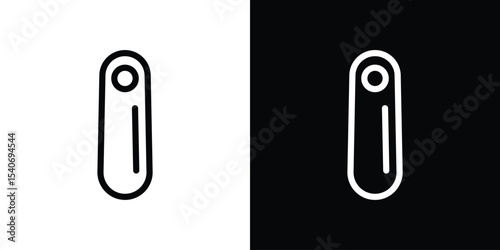 Shoehorn icon design. simple stroke line vector icon set