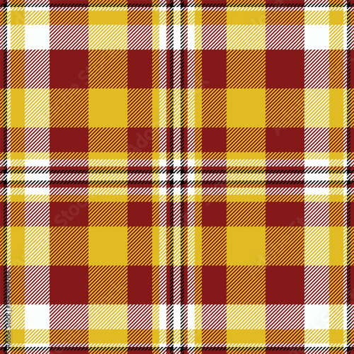 Vibrant red and gold plaid pattern.  Perfect for autumnal designs, textile prints, or website backgrounds. This classic yet modern texture evokes feelings of warmth and tradition.