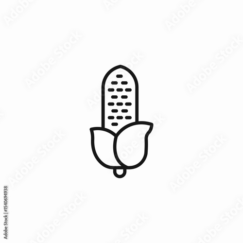 corn on cob icon sign vector