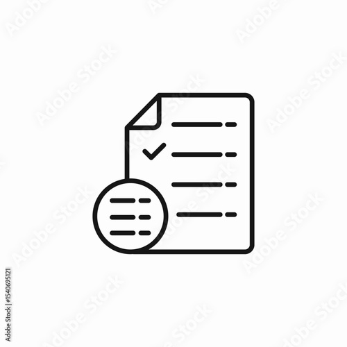 document checked verified icon sign vector