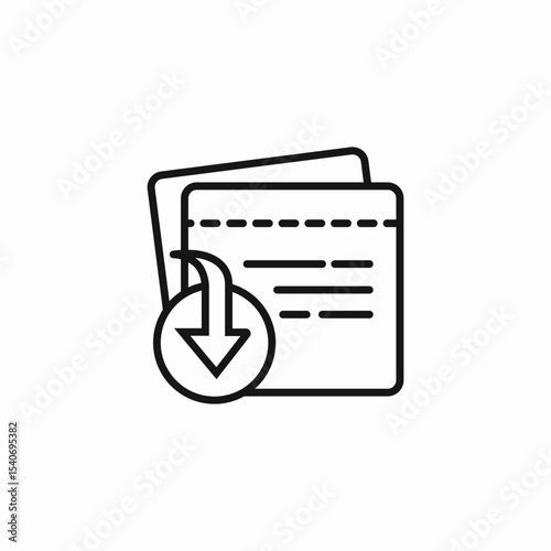 documents download arrow icon sign vector