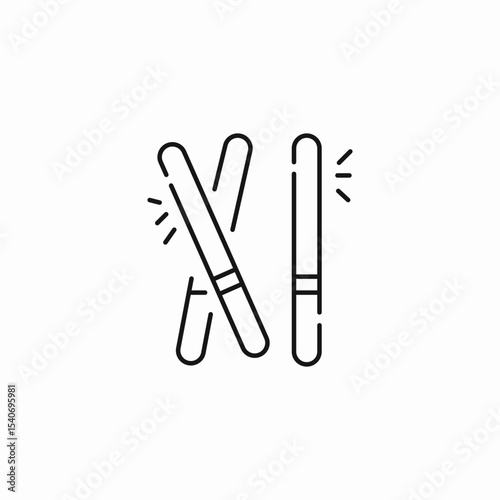 glow sticks party icon sign vector