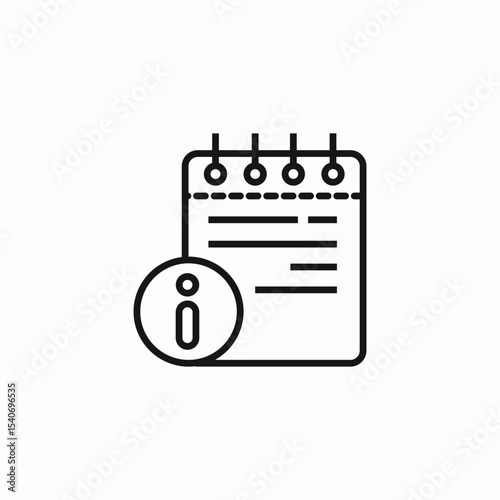 information notepad icon icon sign vector