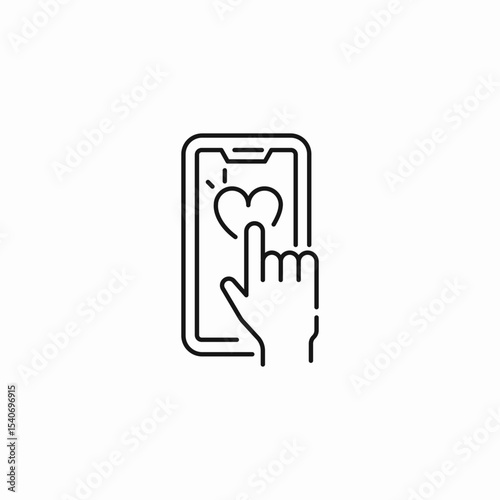 mobile donation app icon sign vector
