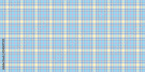 Covering background check tartan, greeting card texture plaid textile. Abstract pattern vector seamless fabric in cyan and light colors.