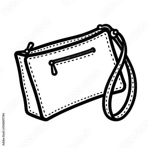 Small zippered shoulder bag with strap and pocket for stylish daily use - fashion - accessory