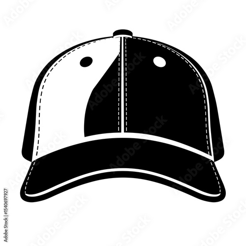 Baseball cap with curved brim and top button for casual and sporty outfits - accessories - fashion