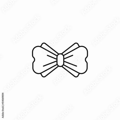 simple bow icon sign vector