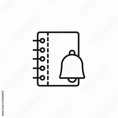 spiral bound notebook icon sign vector