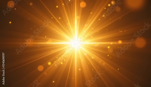 Png gold star light, sparkle. Yellow light effect. Shining light with yellow gold color. Png spotlight spark.Vector transparent sunlight special lens flare light effect. See Less
