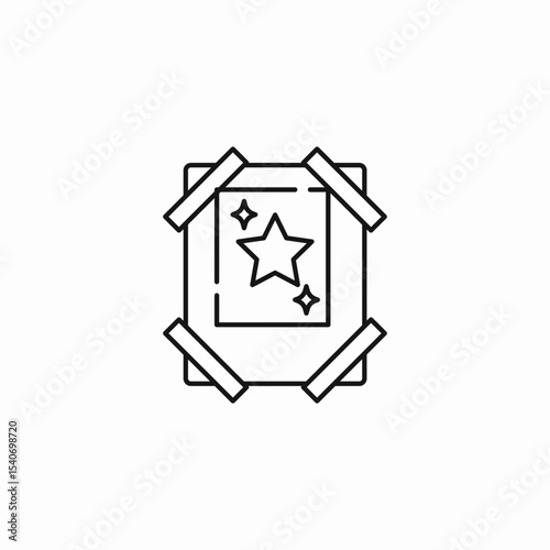 star poster taped icon sign vector