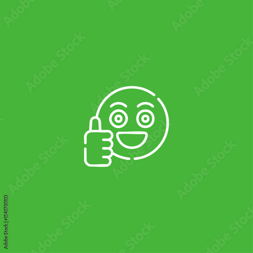 Smiling icon logo flat vector design