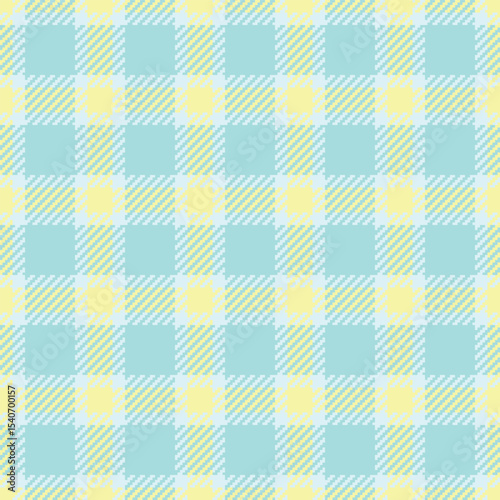 Spring seamless background fabric, usa texture pattern textile. Suit tartan check vector plaid in teal and light colors.