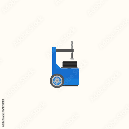 Car Tire Changer icon logo flat vector design