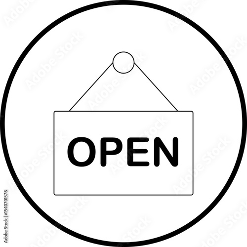 Open icon single icon vector illustration