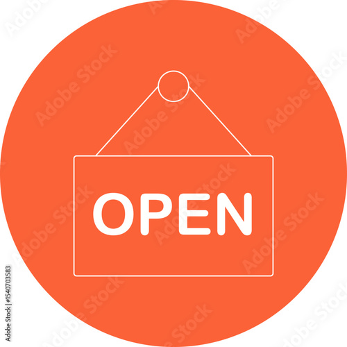 Open icon single icon vector illustration