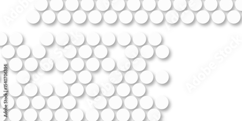 White tiles wall. round marble textures, ball tiles. Top view pavement circle block white texture with seamless patterns floor background. Air Bubble wrap texture background. Textured Background.