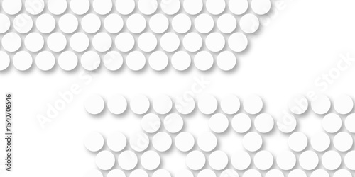 White tiles wall. round marble textures, ball tiles. Top view pavement circle block white texture with seamless patterns floor background. Air Bubble wrap texture background. Textured Background.