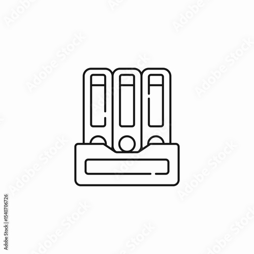 document binders rack icon sign vector