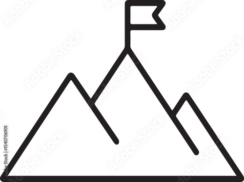 Reaching the Summit Achieving Goals and Success Illustration